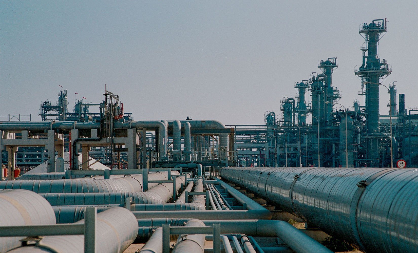 Molecular sieve tower in a petrochemical factory