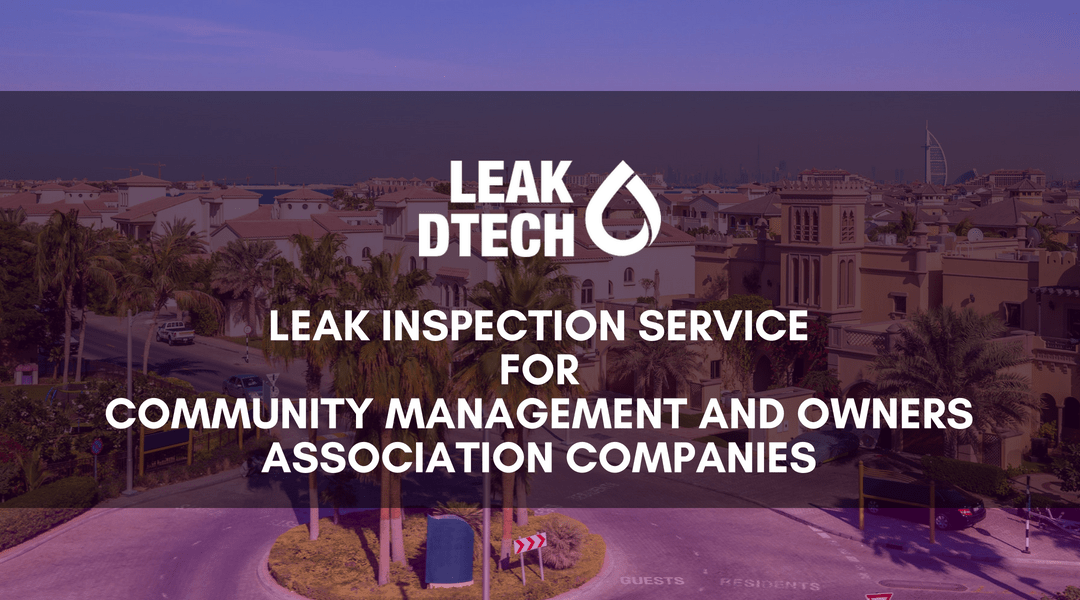 Leak Inspection Service for Community Management and Owners Association Companies