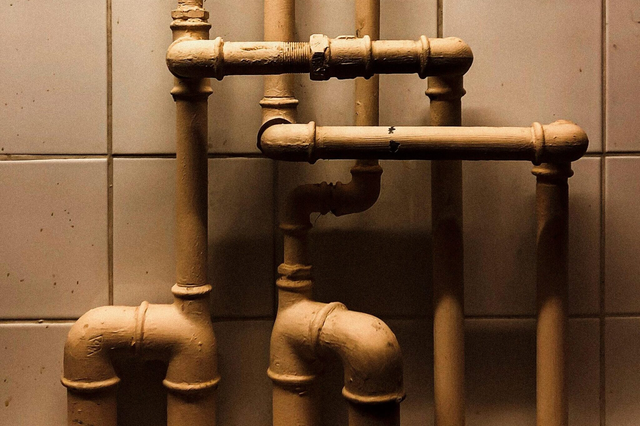 Man holding a phone showing a thermal infrared camera image used for detecting hidden water leaks