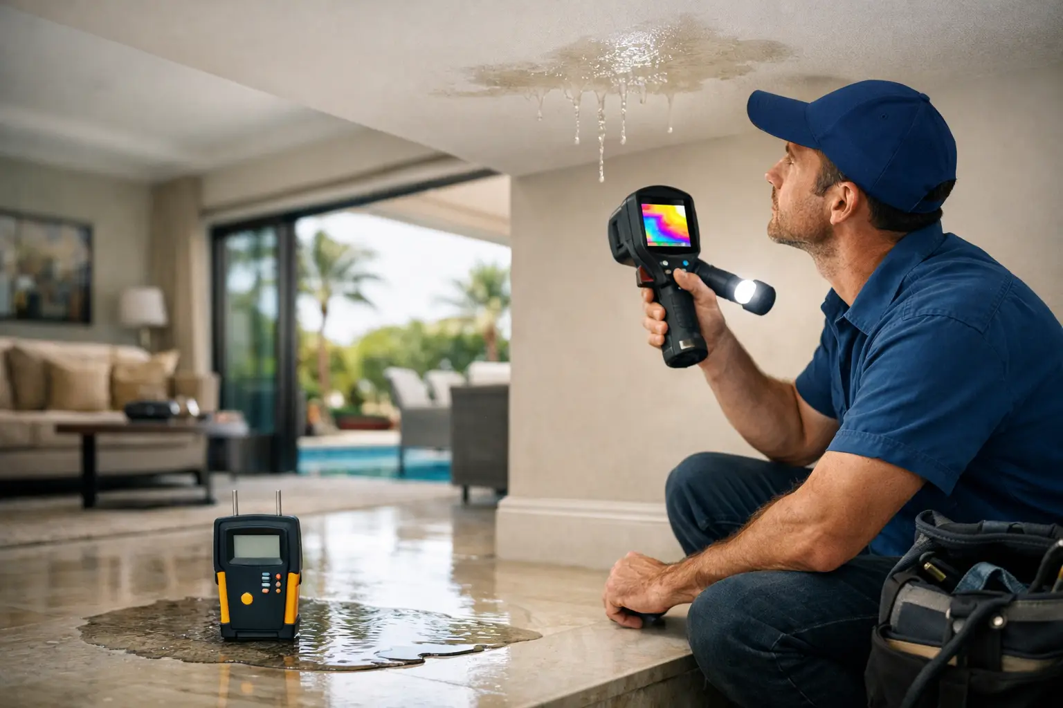Villa Water Leak Inspection That Finds the Cause Villa Water Leak Inspection That Finds the Cause