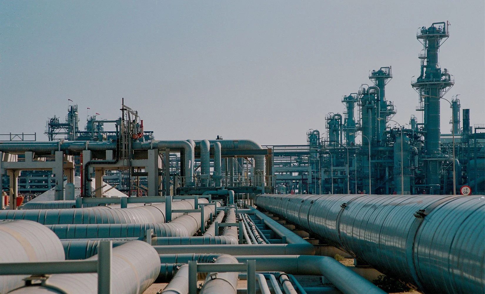 Molecular sieve tower in a petrochemical factory